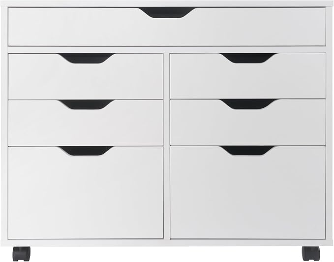 Winsome Halifax Mobile Storage Cabinet with Doors & Drawers, Stylish & Functional Home Storage Cabinet for Filing, Kitchen Organization, Moveable Furniture for Office, Dorms, Apartments