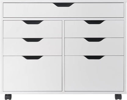 Winsome Halifax Mobile Storage Cabinet with Doors & Drawers, Stylish & Functional Home Storage Cabinet for Filing, Kitchen Organization, Moveable Furniture for Office, Dorms, Apartments