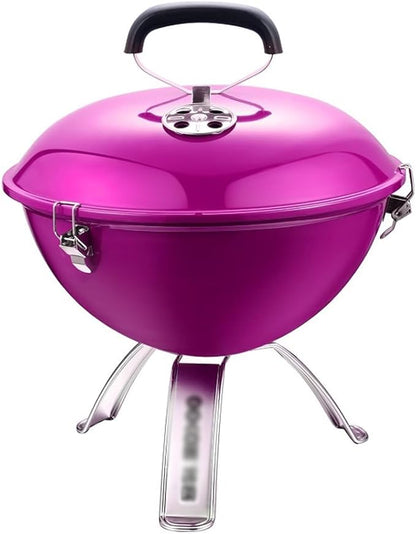 Barbecue Charcoal Grill Portable Charcoal Grill, stainless steel round oven Dual, Venting System for Outdoor Courtyard Picnic Camping Tailgating BBQ Kettle Small Folding Tabletop Grill