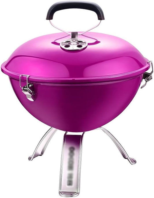 Barbecue Charcoal Grill Portable Charcoal Grill, stainless steel round oven Dual, Venting System for Outdoor Courtyard Picnic Camping Tailgating BBQ Kettle Small Folding Tabletop Grill