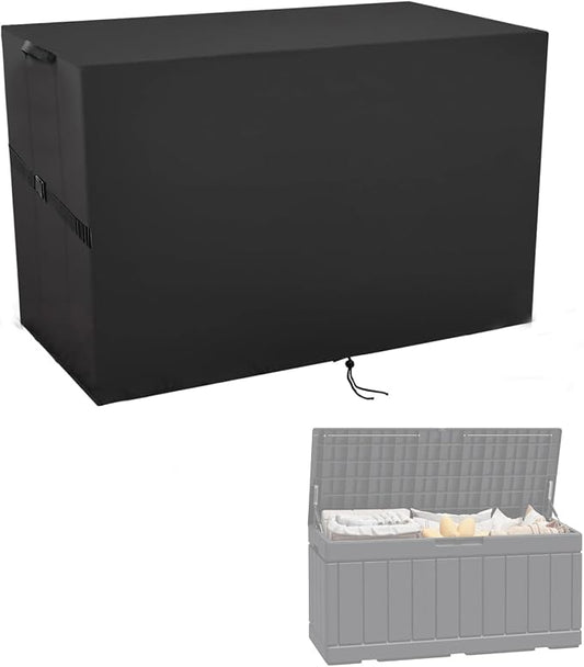 Outdoor Storage Box Cover for Greesum 82 Gallon Resin Deck Box | Waterproof Deck Box Covers Resin Storage Bin Cover - 46"L x 21"W x 23"H