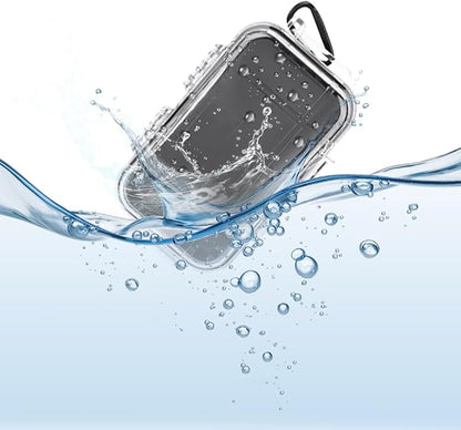 Tiiyee Small Waterproof Storage Case, Outdoor Survival Waterproof Dry Box | Protective Case Shockproof Airtight Carry Box Container Floating Hard Shell for EDC Tools Phone Keys Watches Travel Fishing
