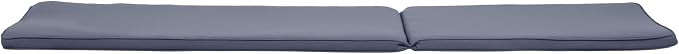 Christopher Knight Home 309785C Shane Chaise Lounge Cushion Outdoor Set of 2 with Removable Cover, 2 Piece Water-Resistant Lounge Chair Cushion 78.75" L x 23.75" W x 1.5" H Dark Grey