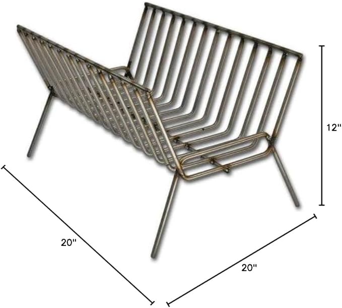 Argentine Iron Grill asado brasero parrilla. Premium Brasero. Brazier (Stainless Steel)