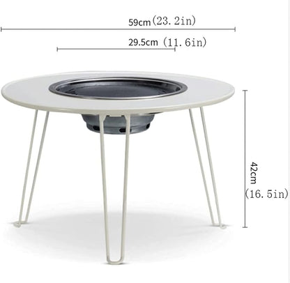 Barbecue Charcoal Grill Round Portable Barbecue Grill BBQ Outdoor Wild Foldable Stainless Steel Barbecue Rack Charcoal BBQ Grill