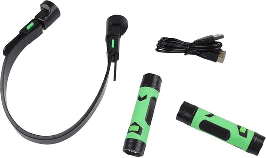 Rechargeable for Dual-Head LED Neck Lamp with Magnetic Detachable Lights, Flexible Hands- Reading Light Grilling, Studying, Camping, and Outdoor Activities
