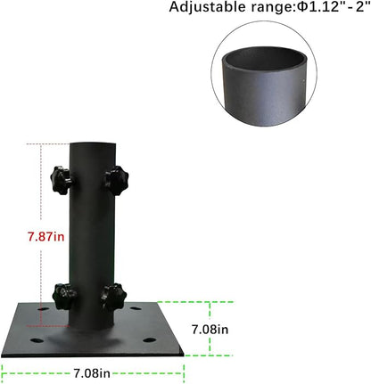 Umbrella Base for Φ1.2''-Φ2.2'' Pole, Patio Umbrella Stand Outdoor | Lawn Design with Ground Spike Fixing, Table Steel Umbrella Base for Multiple Scenes, Garden/Deck/Porch ﻿ ﻿ ﻿ ﻿ ﻿
