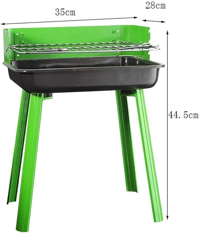 Barbecue Grill Portable Charcoal Grill, Chrome Cooking Grill, Outdoor Picnic Terrace, Backyard, Camping, 44.5 28 35 cm