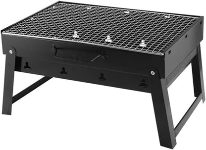 Portable Charcoal Grill for Camping, Outdoor Barbecue Grill for 3-5 People, Household BBQ Grill with Charcoal Grills Rack, Easy Setup BBQ Utensils for Picnic & Backyard,A-1