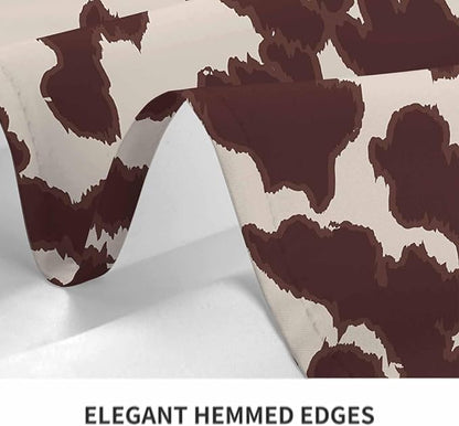 TKS MITLAN Cow or Horse Tablecloth 52 x 70 Inch Rectangular Brown Spots Animal Skin Cow Horse Print Oblong Table Cloth Kitchen Table Decorations for Home Dinner Party