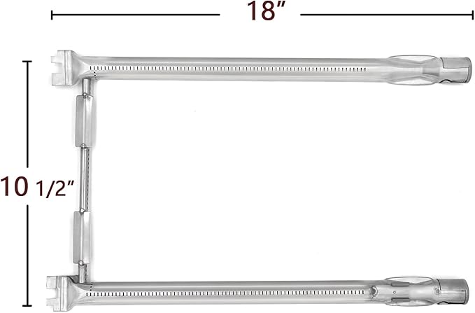 Hongso 17.5" Grill Grates, 15.3" Flavorizer Bars, 18" Burner Tubes, Replacement Parts for Weber Spirit 200 Series E/S 210 215 220, Spirit II 210 & GS4 II E-210, E-220 Grill (Front-Mounted Control)