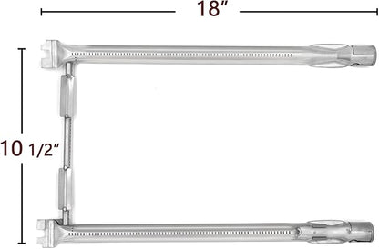 Hongso 17.5" Grill Grates, 15.3" Flavorizer Bars, 18" Burner Tubes, Replacement Parts for Weber Spirit 200 Series E/S 210 215 220, Spirit II 210 & GS4 II E-210, E-220 Grill (Front-Mounted Control)