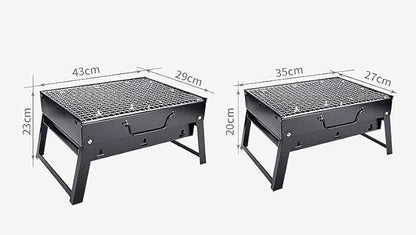 IRYZE Portable Charcoal Grill Charcoal Grill Easy to Install Barbecue Grilling Portable for Outdoor BBQ Picnic Patio Backyard BBQ Grill for Outdoor (Size : 43x29x23cm)