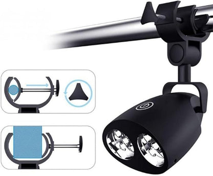SEIWEI LED Barbecue Grill Light 360 Degree with 10 Super Bright LED Lights BBQ Outdoor Lamp White Lighting Batteries Included for Most Grill Handle for Electric Grill and Camping, Biking, Reading
