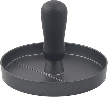 Aluminum Burger Press Patty Maker with 200 Non-Stick Papers - Commercial & Home Use, Hamburger Meat Press Tool, Dishwasher Safe (Black)