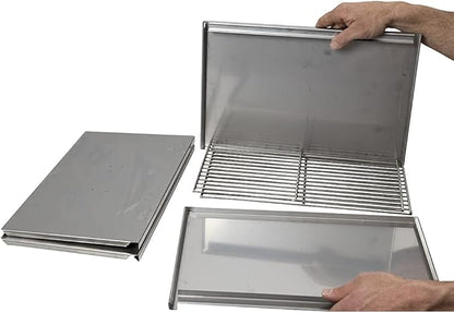 Portable, Go Anywhere, Charcoal Grill - Carrying bag Included - All Stainless Steel 17"x17"
