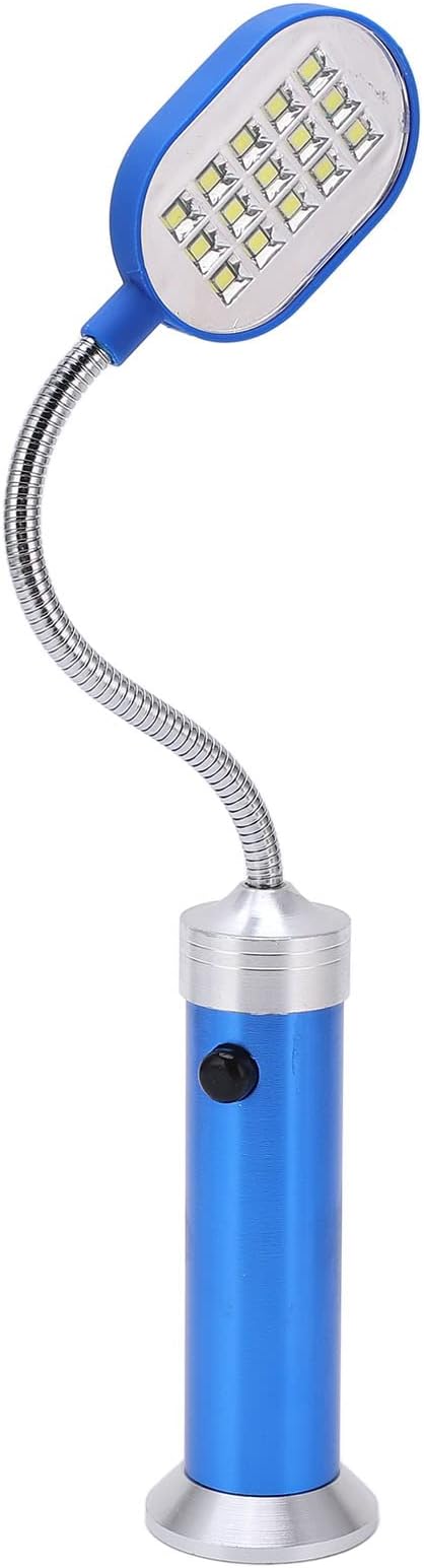 FILFEEL Magnetic Gooseneck LED Work Light with 360° Rotation & Strong Magnetic Base - for Outdoor Activities Like Fishing, BBQ, and Cycling (Blue)