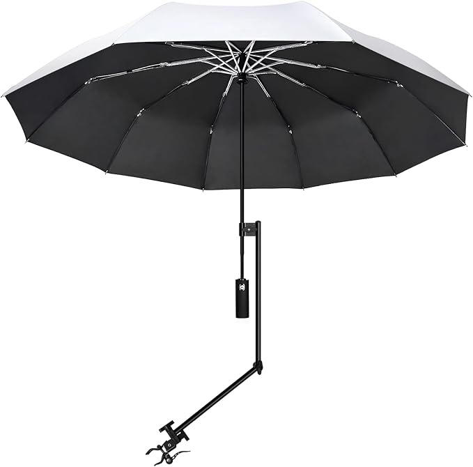 XLINGZA UPF 50+ Beach Umbrella with Adjustable Universal Clamp