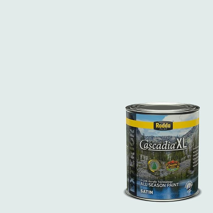 Rodda Paint CASCADIA XL Exterior Satin Paint & Primer in One, Quart, Aquafir