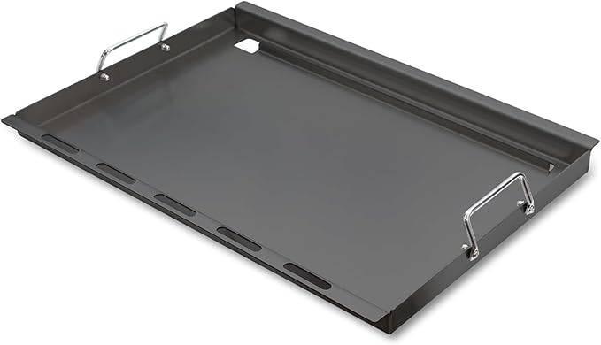 SafBbcue Genesis II 300 Series 6788 Full Size Griddle for Weber GS4 Flat Top Grills Parts, Griddle Insert for Weber Genesis II E310 E320 S315 S330 EP310 EX315 SX335 EX335 Carbon Steel, with Handles
