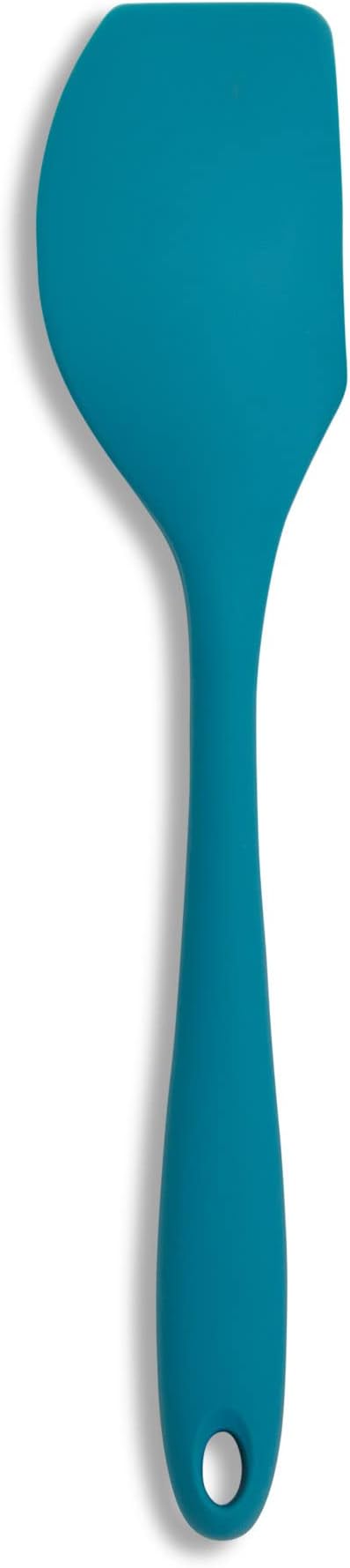 Mrs. Anderson’s Baking Silicone Scraper Spatula, Flexible And Nonstick, One-Piece Design, Turquoise Blue, For Mixing, Folding, Scraping, Baking, And Cooking