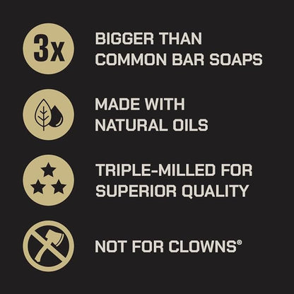 Duke Cannon Supply Co. Tactical Scrubber + Sawtooth Men's Brick of Soap - U.S. Military-Grade Soap Pouch - Dual-Mesh - Sawtooth, 10 oz