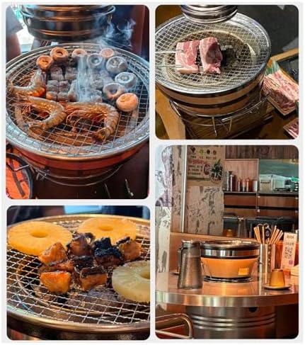 Portable Pottery Barbecue Stove, Clay Charcoal Stove, Multifunctional BBQ Grill Outdoor Charcoal Stove, Cooking Accessories for Outside BBQ Picnic Hiking Patio