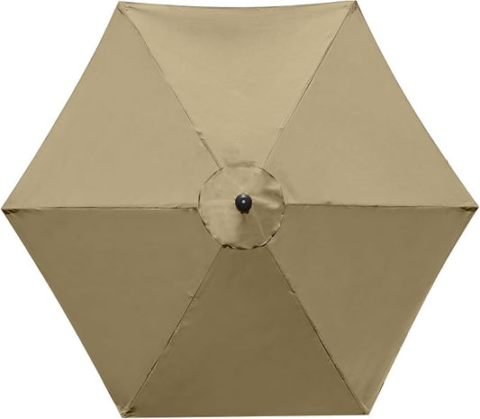 10 Feet Patio Umbrella Replacement Canopy for 6 Ribs, Market Umbrella Top, Yard Table Umbrella Top Cover,Universal Strong and Thick Umbrella Canopy,Canopy Only