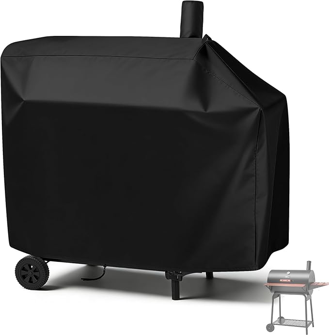 Charcoal Grill Cover for Royal-Gourme-t CC1830V 30 Charcoal Grill, Smoker Grill Cover for Outdoor Grill Waterproof Royal-Gourme-t BBQ Grill Cover - 44" L×29" W×45" H, Black