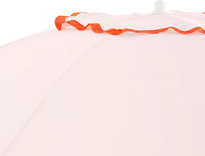 6FT Patio Beach Umbrella, UPF 50+ Sun Shade, Adjustable Tilt | Portable & Vented Outdoor Umbrella for Sand, Backyard & Garden, Harbour Rosé Pink (Light Pink & Orange)