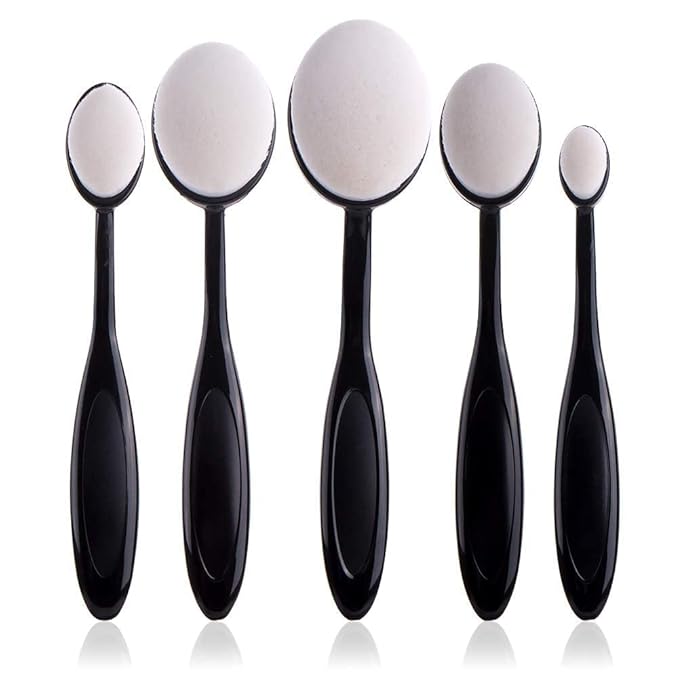 UNIMEIX 5 Pack Blending Brush for Card Making Crafting Ink Blender Brushes Set Tool Paper Background Brush Drawing Scrapbooking & Stamping Supplies (Black)