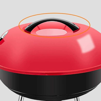 Round Barbecue Grill, Charcoal Portable Small Outdoor Mini