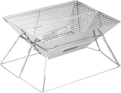 Charcoal Grills Outdoor Stainless Steel Electroplated Barbecue Grill Camping Home Multifunctional Portable Folding Barbecue Grill Barbecue Grill for Garden Outdoor Cooking ( Color : A , Size : 42*32*2