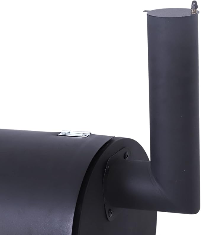Charcoal Grill, 45inch Charcoal Barrel Grill with Offset Smoker, Charcoal BBQ Grill for Outdoor Garden Patio and Backyard Cooking Black 45.28 x 20.87 x 44.9 inch