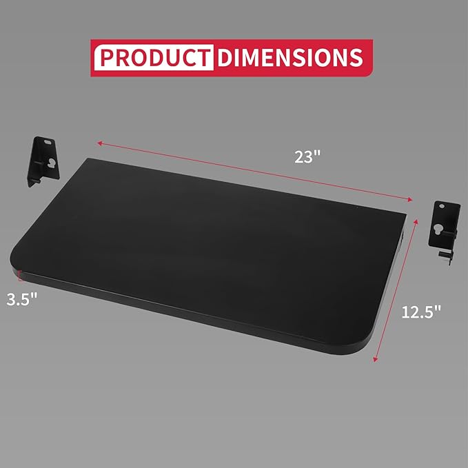 Utheer Folding Front Shelf for Weber Searwood 600 Pellet Grill, 23" x 12.5" Heavy-Duty Steel BBQ Prep Table, 60 LB Load, Space-Saving Front Grill Shelf, Weber Searwood 600 Accessories