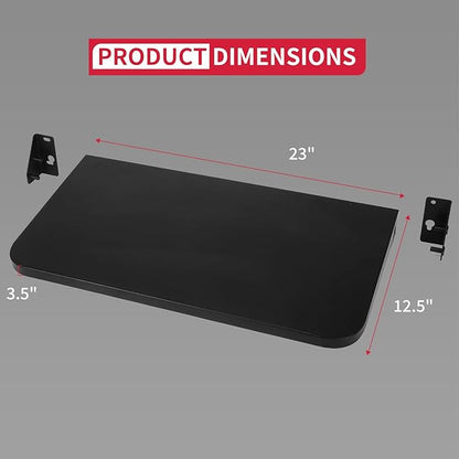 Utheer Folding Front Shelf for Weber Searwood 600 Pellet Grill, 23" x 12.5" Heavy-Duty Steel BBQ Prep Table, 60 LB Load, Space-Saving Front Grill Shelf, Weber Searwood 600 Accessories