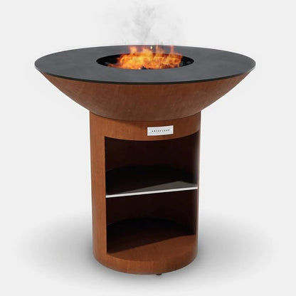 ARTEFLAME Charcoal BBQ Grill, Griddle, and Fire Pit Bundle | Gourmet Outdoor Cooking Essentials | Steakhouse Searing Set (40" Classic Storage Base with 2 Grilling Accessories) Made in USA