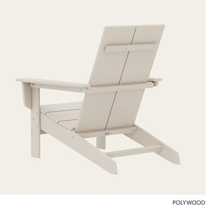 POLYWOOD Contemporary Modern Oversized Adirondack Chair in Sand