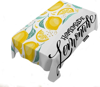 Moslion Lemon Tablecloth 52x70 Inch Rectangle Tablecloth