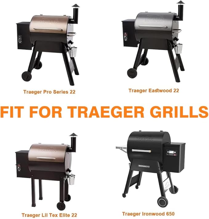 Folding Front Shelf for Traeger Pro 22, Pro 575, and Ironwood 650 Pellet Grills – BAC362 Grill Accessory, 25" x 12", Heavy-Duty Steel Table with 60 lb Support, Foldable Prep and Storage Station