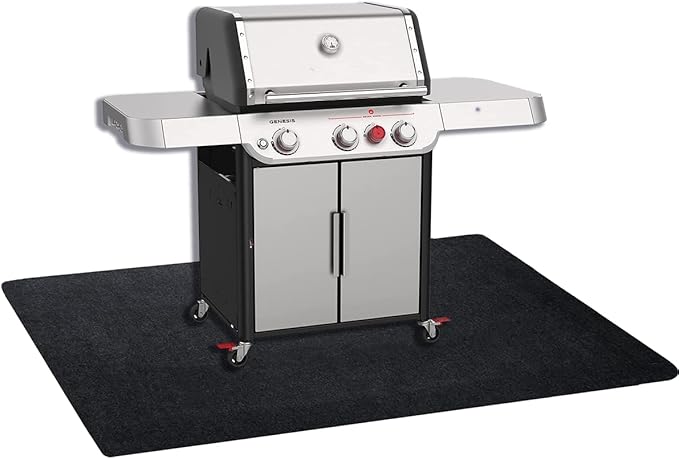 Brinman Under Grill Mat,Premium 36"x48"Absorbent Oil Protective mats for Deck &Patio,Grill Mat for Deck,Under Grill Floor Pad to Protect Deck,BBQ Mat for Under BBQ,Waterproof,Reusable