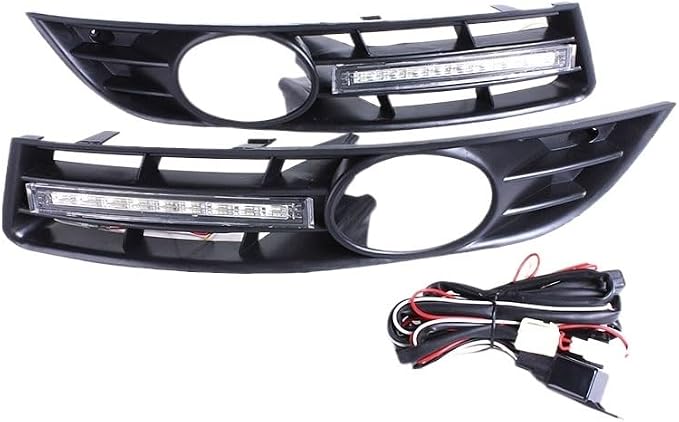 Front Bumper Fog Lamps Light for Grill for Grilles + for DRL LED for Passat for B6 2007-2011 for Waterproof [accessories]