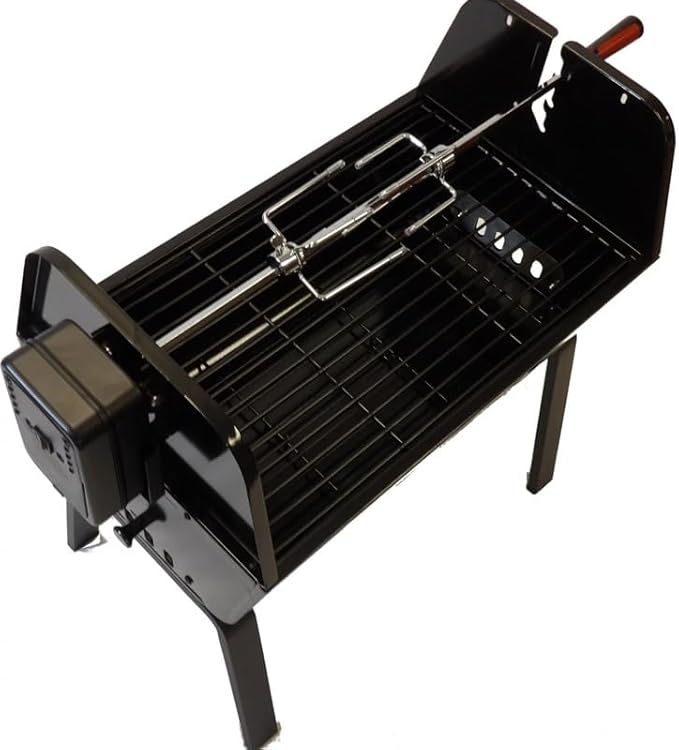 Portable Charcoal Grill for Camping BBQ, Outdoor Barbecue Grill with Dual Low Air Vents, Enameled Steel Grates, Multi-Function Cooking, Lightweight Camping Grill,LightGrey-D