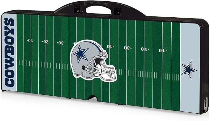 Picnic TIME NFL Football Field Folding Picnic Table, Camping Table, Outdoor Table with Umbrella Hole