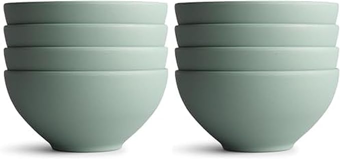 Year & Day Outdoor Set of 4 Unbreakable Lightweight Small Bowls, Plant Derived, Palm Green, 5.75 inch (Pack of 2)