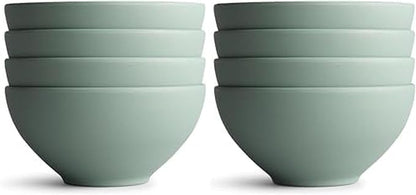 Year & Day Outdoor Set of 4 Unbreakable Lightweight Small Bowls, Plant Derived, Palm Green, 5.75 inch (Pack of 2)