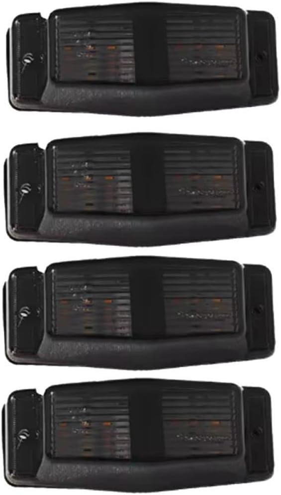 4Pcs Smoked White Front Grill Light LED Marker Lamp Compatible With Lorry Double Burner Indicator Light