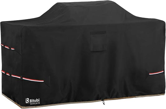 Bitubi 78 Inch Island Grill Cover - 600D Heavy Duty Waterproof All Weather Protection Extra Large Grill Cover,Black