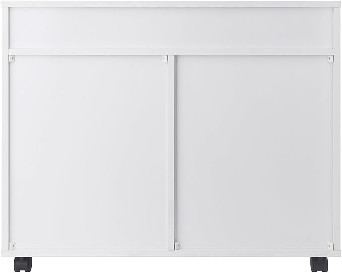 Winsome Halifax Mobile Storage Cabinet with Doors & Drawers, Stylish & Functional Home Storage Cabinet for Filing, Kitchen Organization, Moveable Furniture for Office, Dorms, Apartments
