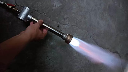 Propane Gas Forge Furnace Burner, High Pressure Cast-Iron Burner Head, Burner Assembly Flame Control System, Propane Burner Replacement, Blacksmith Knife Making
